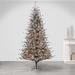 The Holiday Aisle® 7'6" H Green Realistic Artificial Pine Flocked Christmas Tree w/ 700 Lights & Pinecones in Green/White | 53 D in | Wayfair