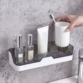Rebrilliant Separable Bathroom Storage Organizer Shelves Adhesive Wall Shelf No Drill Required Wall Mounted Shower Caddy Shelves in Gray | Wayfair