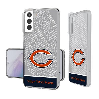 Chicago Bears Personalized Endzone Plus Design Galaxy Clear Phone Case