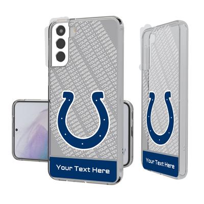 Indianapolis Colts Personalized Endzone Plus Design Galaxy Clear Phone Case