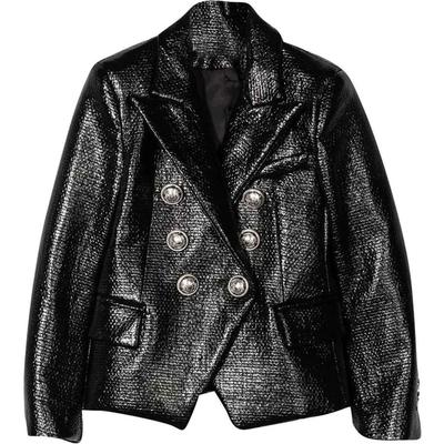 Get the Black Double-breasted Blazer - Black - Balmain Jackets from Lyst | AccuWeather Shop