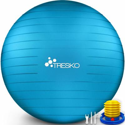 Tresko - Ballon Fitness Yoga Balle d'Exercice Antidérapant Balle Gymnastique avec Pompe 300 kg avec