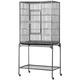 Cage Oiseaux 81 x 47 x 160 cm Volière Perruche Perruquet Canaris sur roulettes avec Support