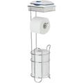 Serviteur wc 3en1 rack Wenko Dérouleur papier toilette sur pied avec étagère de rangement et range