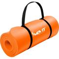 Movit® Tapis de Yoga - 190 x 60 cm, 15 mm d'Épaisseur, Antidérapant, Mousse NBR, Orange - Tapis