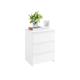 Yaheetech Table de Chevet Table de Nuit Table d'Appoint 3 Tiroirs en Bois Blanche Meuble Chevet