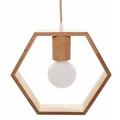 Goeco - Suspension Bois Luminaire, Industrielle Bois Plafonnier, Suspensions Plafonniers Luminaire,