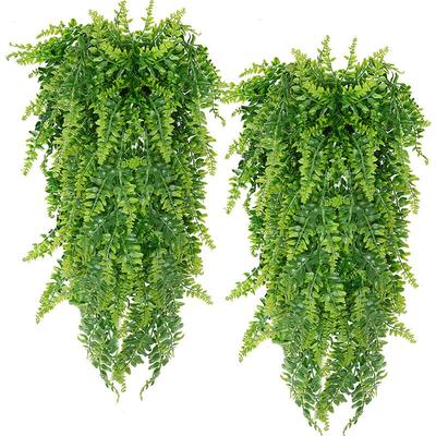 2 Pièces Plante Artificielle Fougère de Boston Plantes, Fausse Mur Végétal Artificiel Tombante, la