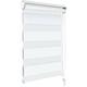 Store enrouleur jour nuit double 80x150cm Blanc