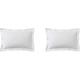 Lot de 2 taies d'oreillers blanc 100% coton 50x70 cm - Blanc