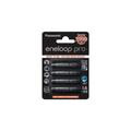 Piles LR6 aa - Eneloop Pro BK-3HCDE Panasonic Blister x 4 rechargeables - NiMh - 1.2V - 2500mAh