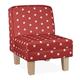 Relaxdays Kindersessel mit Sternen, für Jungen & Mädchen, Kleiner Sessel für Kinderzimmer, HBT: 60 x 45 x 52 cm, rot