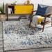 Mogpog 10' x 14' Modern Contemporary Bohemian Abstract Denim/Light Gray/Navy/Gray/Light Beige/Peach Area Rug - Hauteloom