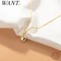 WANTcloser-Collier en argent regardé 925 pour femme pendentif en forme de cœur cadeau de bijoux de