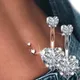 Boucle d'oreille et de nombril en acier cristal piercing en forme de cœur bijoux sexy pour le