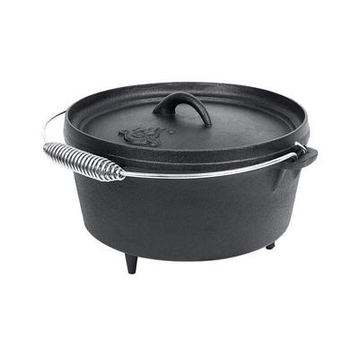 Dutch Oven Feuertopf Set El Fuego Gusseisen Topf Schmortopf bbq Grillen Bräter 3,60 Liter Image