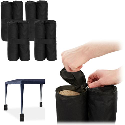 Pavillon Gewichte 4er Set, Beschwerer für Pavillons & Zelte, befüllbar mit Sand, Steinen,10 kg je
