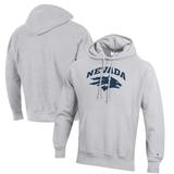 Men's Champion Heathered Gray Nevada Wolf Pack Reverse Weave Fleece Pullover Hoodie