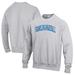 Men's Champion Heathered Gray Franklin & Marshall Diplomats Reverse Weave Fleece Crewneck Sweatshirt