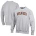 Men's Champion Heathered Gray Bowling Green St. Falcons Reverse Weave Fleece Crewneck Sweatshirt