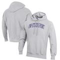 Men's Champion Heathered Gray Wisconsin-Stevens Point Pointers Reverse Weave Fleece Pullover Hoodie