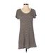 Forever 21 Casual Dress: Tan Stripes Dresses - Women's Size Small