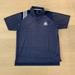 Adidas Shirts | Adidas Men’s Golf Polo Navy Blue Striped Short Sleeve Button Up Collared Shirt | Color: Blue/White | Size: M