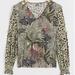 Anthropologie Tops | Anthropologie Bl-Nk Sibley Mock Neck Top Size Xs | Color: Green/Pink | Size: Xs