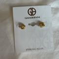 Giani Bernini Jewelry | Giani Bernini Sterling Silver Stud Earrings, Nwt | Color: Gold/Silver | Size: Os
