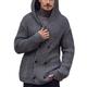 FCYOSO Men's Loose Fit Double Breasted Cardigan Sweater Casual Long Sleeve Hooded Knitted Sweater Grey 3XL