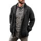 X-xyA Mens Cable Knit Cardigan Sweater Shawl Collar Loose Fit Long Sleeve Casual Cardigans,Gray,XL