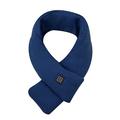 Starne USB Heating Scarf Rechargeable Neck Warmer Women Winter Warm Scarf Soft Comfortable Winter Scarf Wrap (Navy-33)