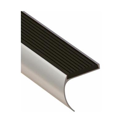 Alu-Treppenkantenprofil mit Antirutschstreifen - Silber - Abgerundet - 44x45x1350mm - 1 Stück