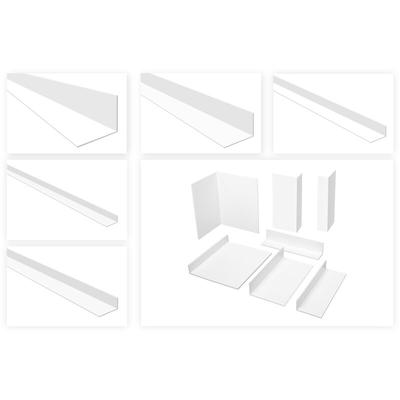 Hexim - Winkelleisten pvc weiß 2m - ungleichschenklig, 2 bis 4mm Stärke - hj: 150x60mm, 3mm