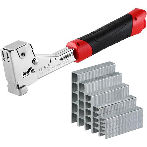 Deuba - Monzana Hammertacker rostfreier Stahl 6-14mm Klammern Klammerzieher Schiebeverriegelung