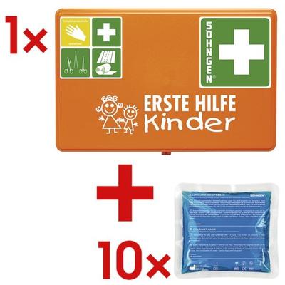 SÖHNGEN Erste Hilfe Verbandkasten »Kita« inkl. 10 Kalt-Warm Kompressen 13x14, 26x16x8 cm Image