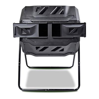 Koolscapes Dual Chamber Tumbling Composter 42 Gal (160L), Black