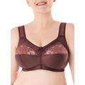SERMIJA Women's Soft Bra Non-Wired Minimiser Full Coverage Lace Plus Size Bra Full Support by Serie Honey Lingerie Color Mahogany, Size