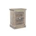 Taran Designs Rainforest 1 Door Nightstand Wood in White/Brown | 36 H x 27 W x 20 D in | Wayfair 670402-L