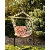 Dakota Fields American Flag Chair Hammock Polyester/Cotton in Pink/White/Yellow | 40.5 H x 29.5 W x 19 D in | Wayfair