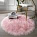 Pink 59.06 x 2.36 in Area Rug - Everly Quinn Cushena Handmade Area Rug Sheepskin/Faux Fur | 59.06 W x 2.36 D in | Wayfair