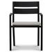 Joss & Main Vivant Aluminum Outdoor Dining Armchair w/ Cushion in Black | 32.75 H x 22.5 W x 22 D in | Wayfair 4A5AB58A855944A5B01BC90E957E59D6