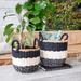 Rosecliff Heights 2 Piece Jute Basket Set Seagrass in White/Black | 10 H x 12.5 W x 12.5 D in | Wayfair 10CA72BF758D4FF3B0D55005ABD92771