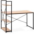 Fromm&starck - Table d'Ordinateur Avec Étagère Bureau Travail à Domicile Bureau Fer 12060cm - Noir,