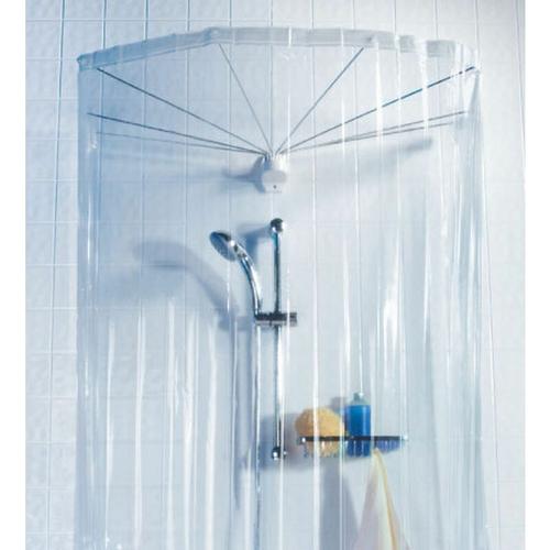 Spirella - Duschspinne Duschfaltschirm Ombrella transparent Duschvorhang