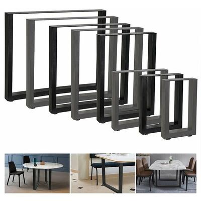 2er Set Kufengestell 30x43 cm Tischgestell Schwarz Tischbeine Stahl Stützfuß - Melko Image