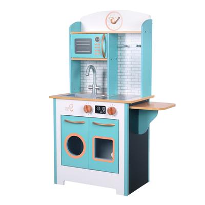 Teamson Kids - Little Chef Santos Retro Play Kitchen - Petrol/wood