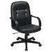 Work Smart Black Bonded Leather Mid-back Executive Chair