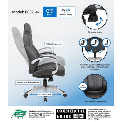 Boss Office Products Executive Hinged Arm Gaming Chair