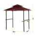 Outdoor 8 x 5 Ft Grill Gazebo,Double Tier Soft Top Canopy and Steel Frame with Hook and Bar Counters